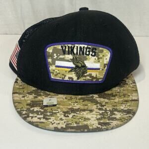 Minnesota Vikings New Era 9Fifty Salute To Service Sideline Cap Mesh Adjustable